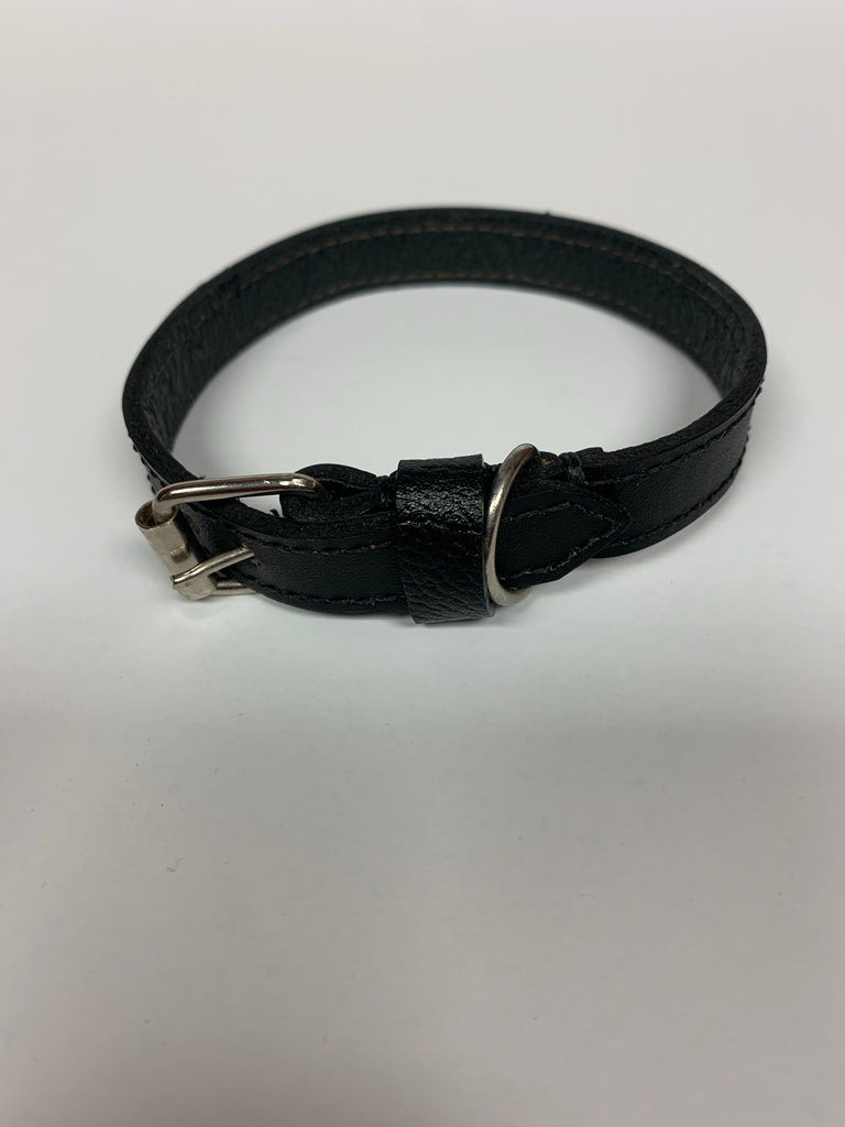 Handmade black cat collar